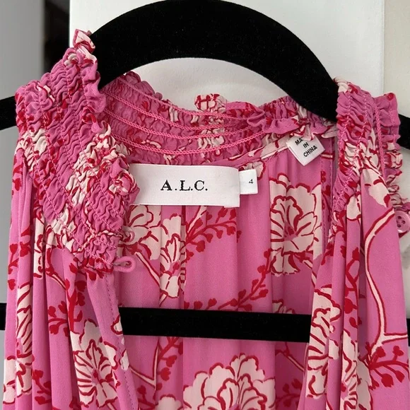 Gorgeous pink, red and white floral sleeveless dress from ALC - Picture 2 of 7